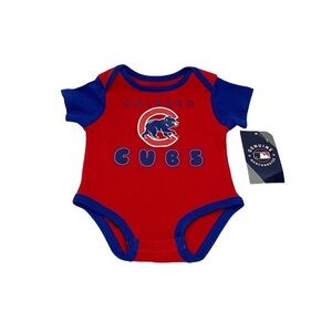 Genuine Merchandise Chicago Cubs Baseball Baby Bodysuit Size Nb 0-3 Months Nwt